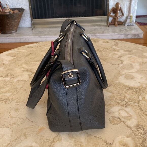 Coach 21140 Textured Leather Legacy Satchel Shoulder Bag - Picture 6 of 16